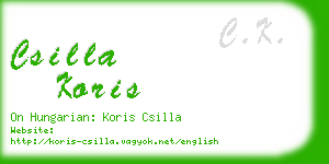 csilla koris business card